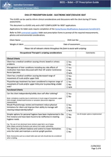 BE01 - Bidet Guidance OT Prescription Guide